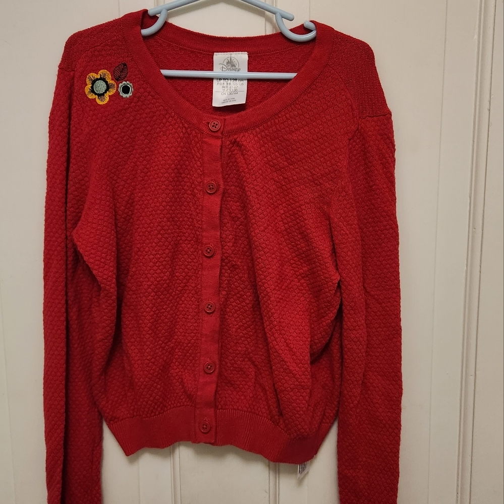 Girls Red Cardigan